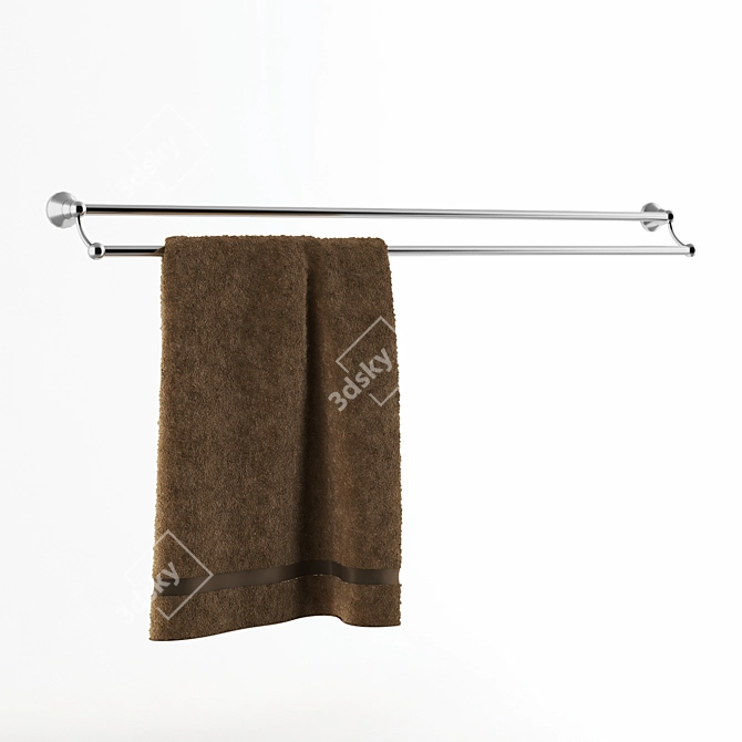 Seattle Double Bar Towel  High-Quality 3D Model 3D model image 1