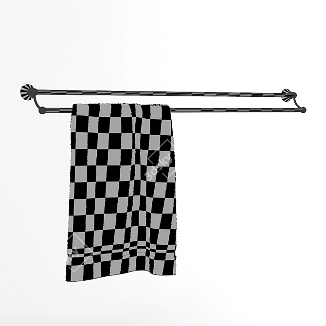 Seattle Double Bar Towel  High-Quality 3D Model 3D model image 2