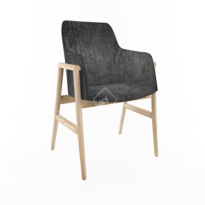 Leta Wooden Chair 3D model image 1