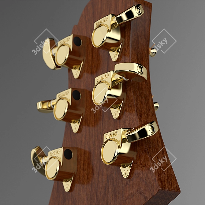 Samick Greg Bennett J-8 Acoustic Guitar 3D model image 3