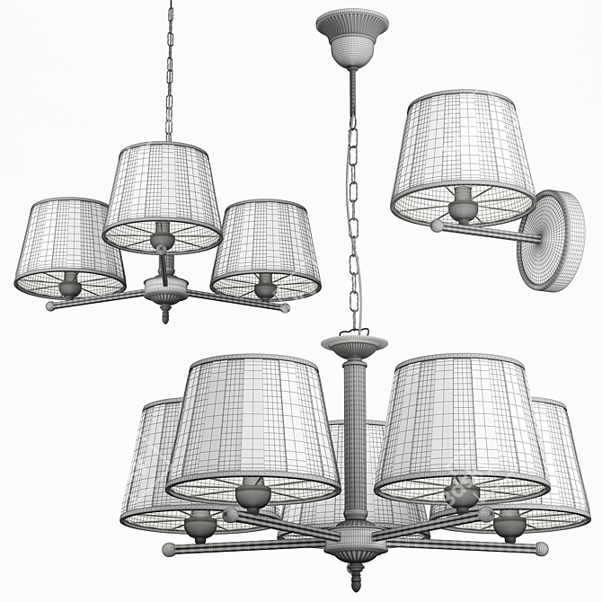 TK Lighting Julia Fixtures: Elegant Lighting Collection 3D model image 2