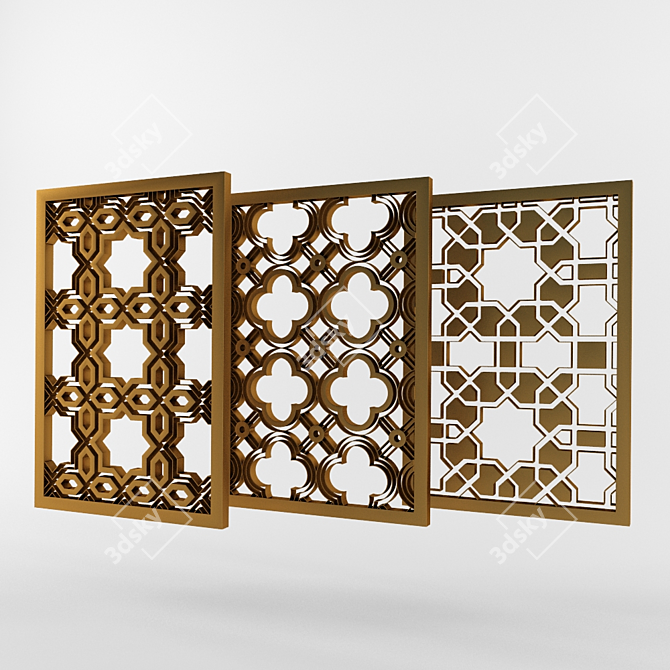 - Persian 3D Panel Decor  3D model image 2