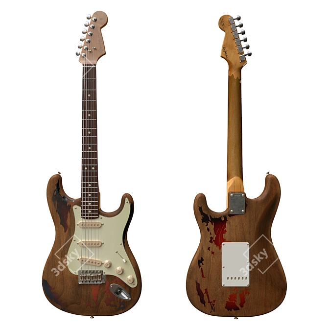 Ultimate Precision: Fender Custom Strat 3D model image 1