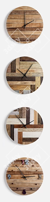 Eco Wood Timepiece 3D model image 2