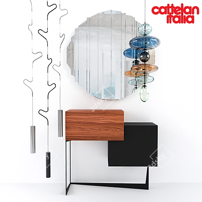 Modern Italian Cattelan Set 3D model image 1