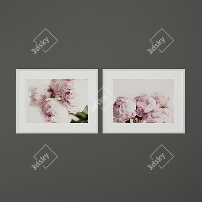 Lush Floral Prints Collection 3D model image 1