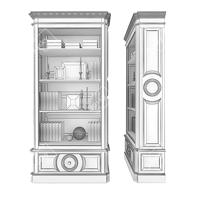 EICHHOLTZ Cabinet Elegancia: Elegant, Spacious, Timeless 3D model image 3