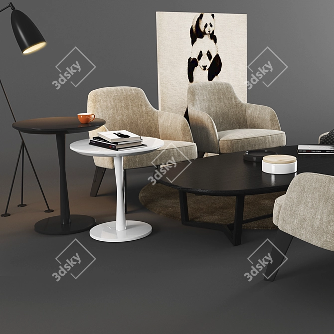 Elegant Poliform Furniture Set 3D model image 2