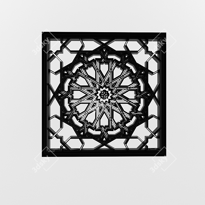 Persian-inspired 3D Panel 3D model image 1