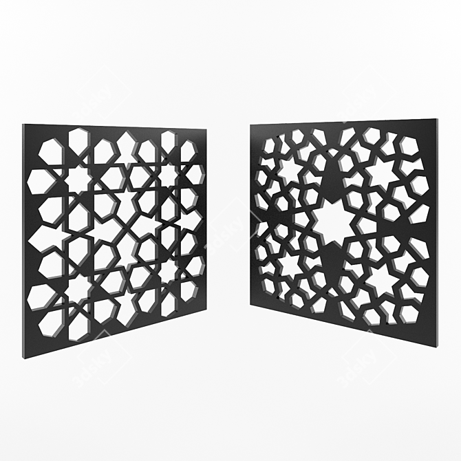 Persian Elegance: 3D Iranian Panel 3D model image 1