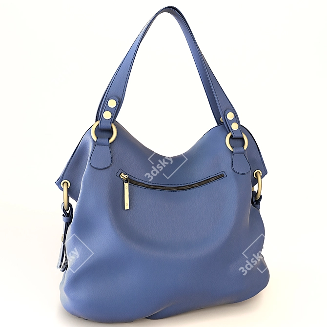 Petite Jolie Blue Handbag MAX OBJ Texture Folder 3D model image 2