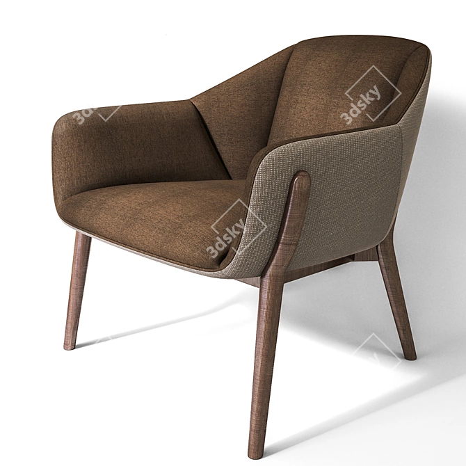 Cozy Nest Chair 3D model image 1