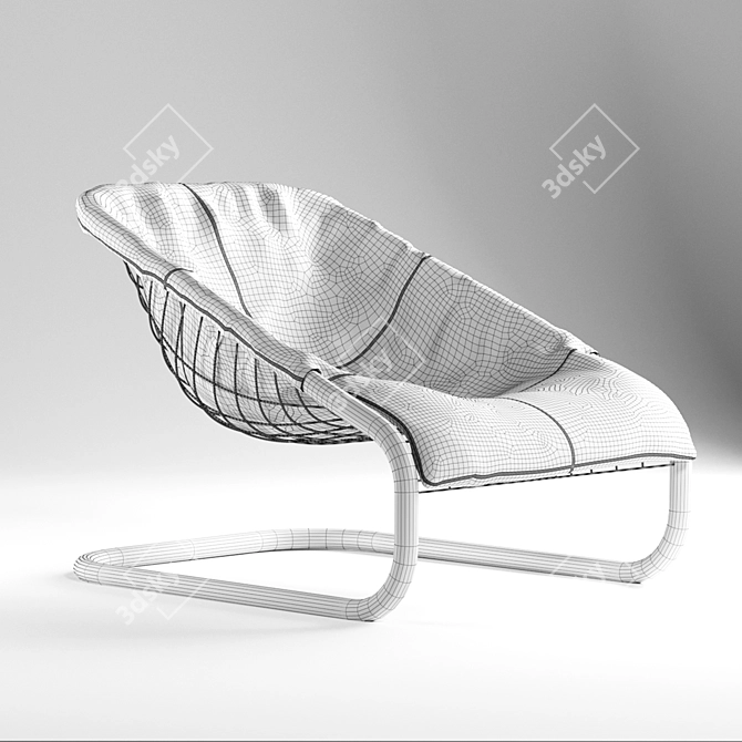 Sleek Cortina Armchair for Modern Spaces 3D model image 3