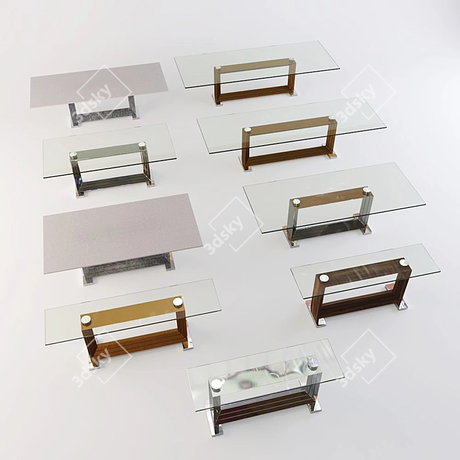 Modern Monaco Cattelan Italia Console & Table 3D model image 2