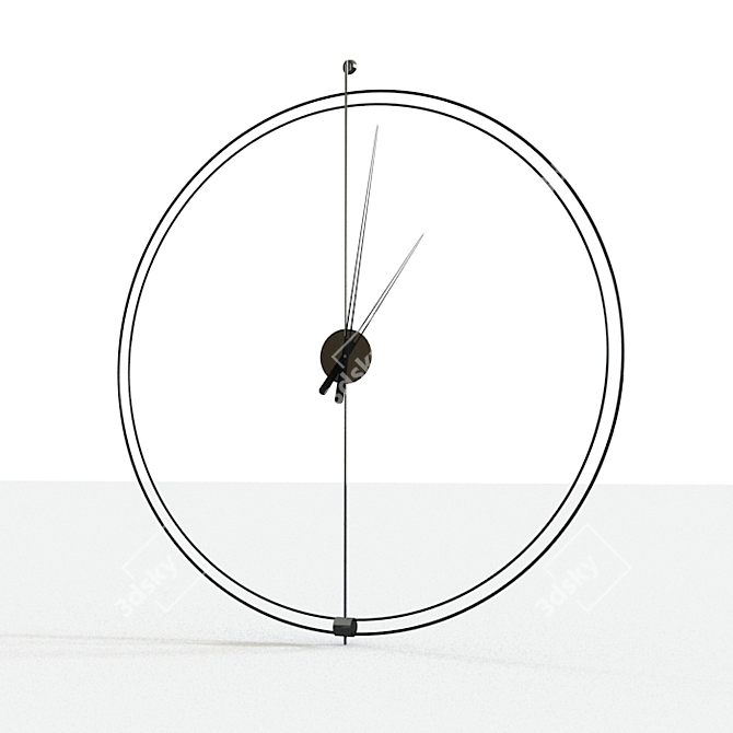 Timeless Elegance: 4 Ft. Analog Wall Clock 3D model image 1