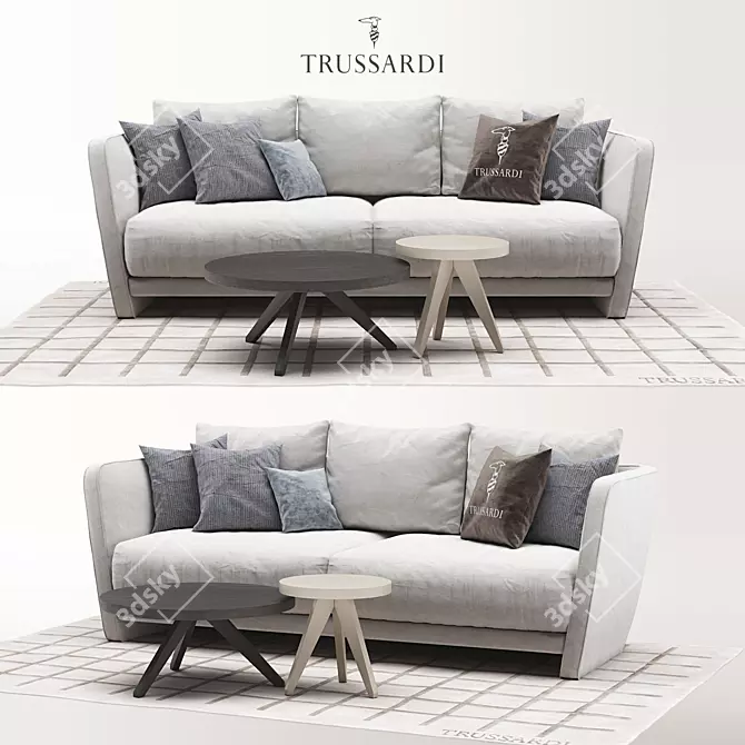 Trussardi Casa Lightshell Sofa Set: Elegant and Versatile 3D model image 1