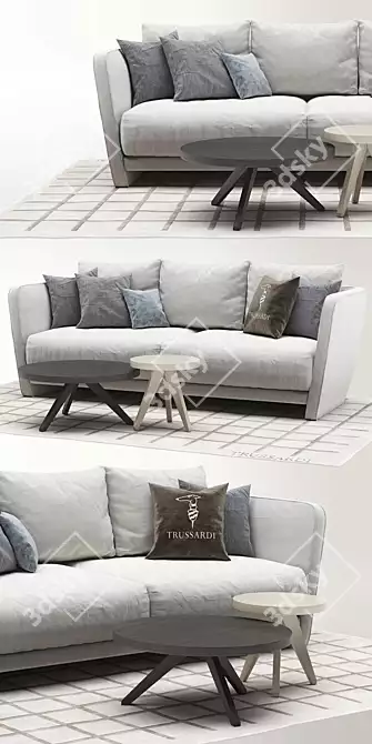 Trussardi Casa Lightshell Sofa Set: Elegant and Versatile 3D model image 2