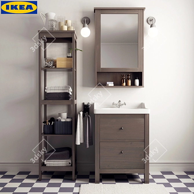 Hemnes/Rättviken - Complete Bathroom Solution 3D model image 1