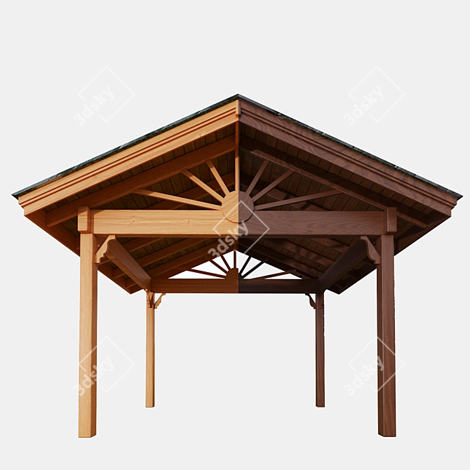 Outdoor Haven: Alcove Pavilion 3D model image 1