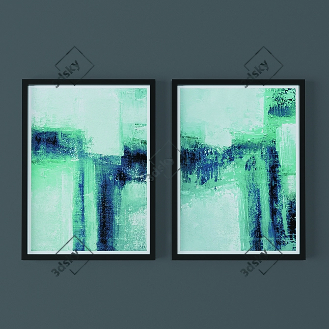 SEMELART Abstract Poster Set 3D model image 1