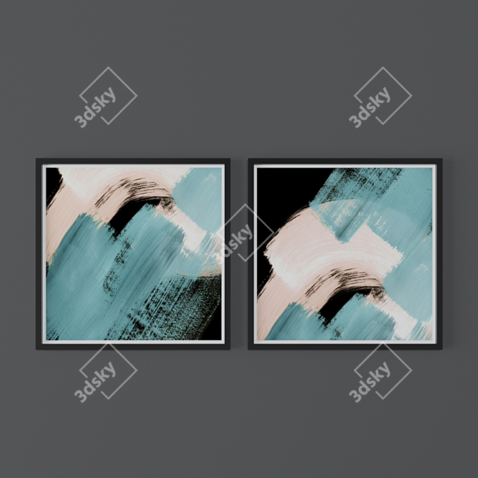 SEMELART Abstract Poster Set 3D model image 3