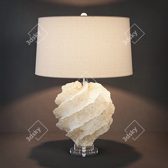 Elegant Melrose Table Lamp 3D model image 1