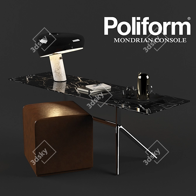 Poliform Mondrian Console: Sleek Design for Versatile Spaces 3D model image 1