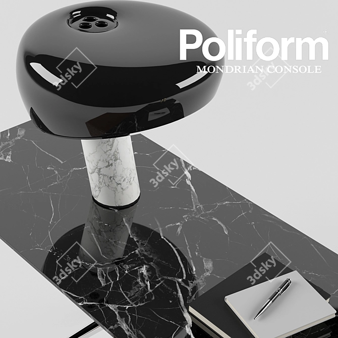 Poliform Mondrian Console: Sleek Design for Versatile Spaces 3D model image 3