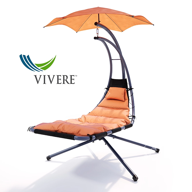 Vibrant Orange Dream Chair: Ultimate Comfort 3D model image 1