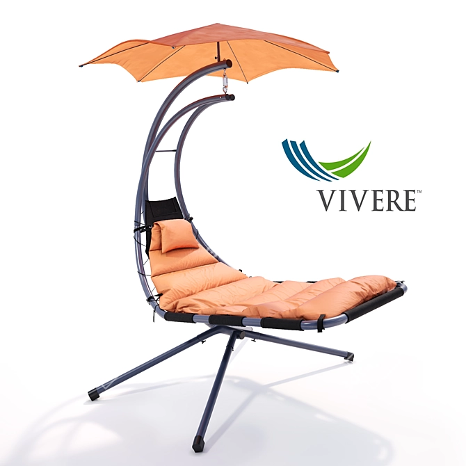 Vibrant Orange Dream Chair: Ultimate Comfort 3D model image 2