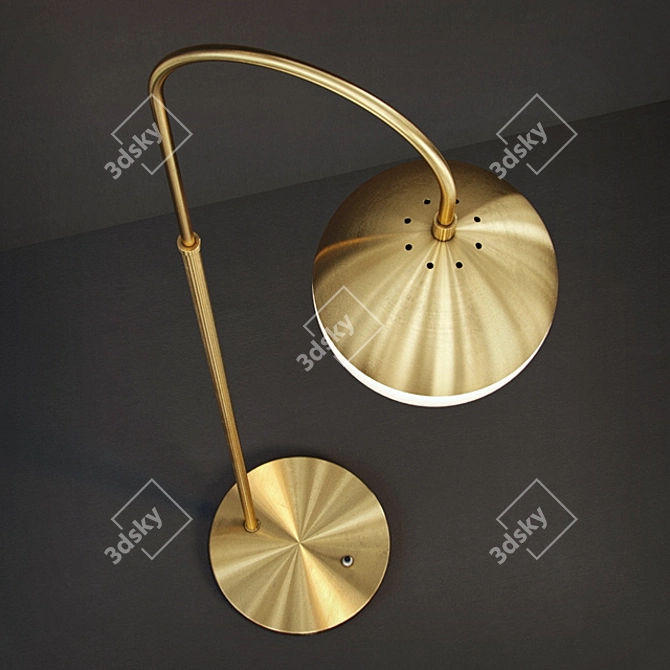 Modern Industrial Autry Floor Lamp 3D model image 2