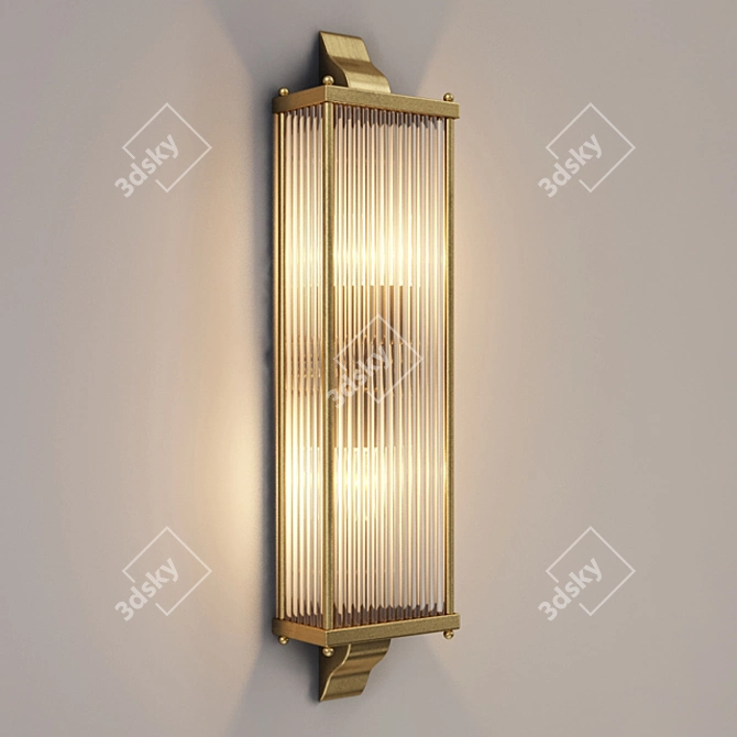 Elegant Narcis Brass Sconce 3D model image 1