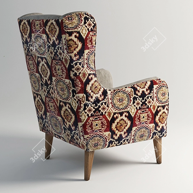 Elegant Litonia Armchair, Gramercy Home 3D model image 2