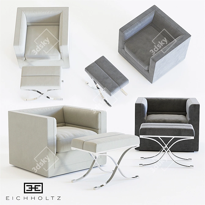 Eichholtz Adonia Chair: Sophistication Meets Style 3D model image 1