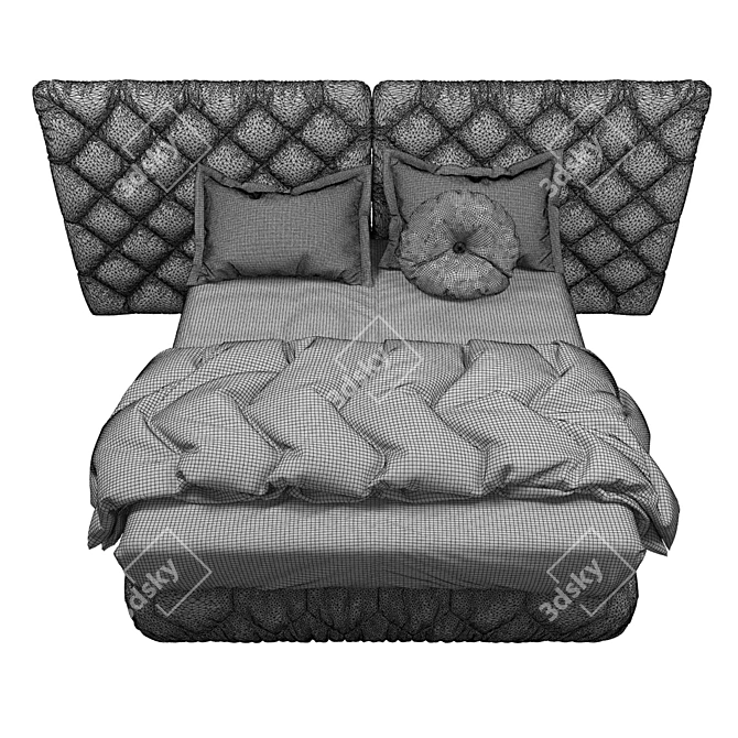 Elegant Basil Epoque Bed 3D model image 3