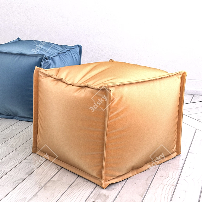 Cozy Pouf Pack 3D model image 3