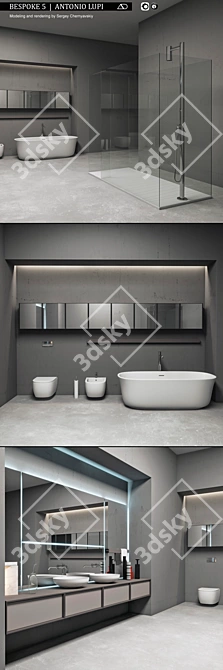 Eleganza Bathroom Furniture Set 3D model image 2