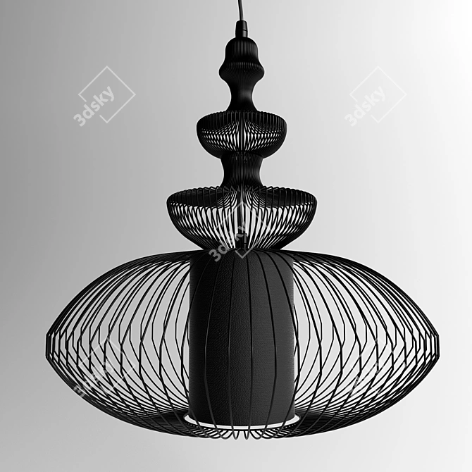 Modern Elegance: Alezio Hanging Lamp 3D model image 2