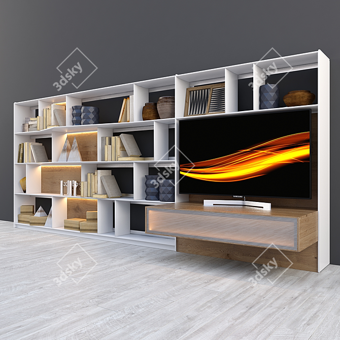 Modern Living Room Furniture Set 3D model image 3