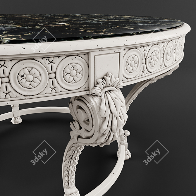 Elegant Renaissance Welcome Table 3D model image 2