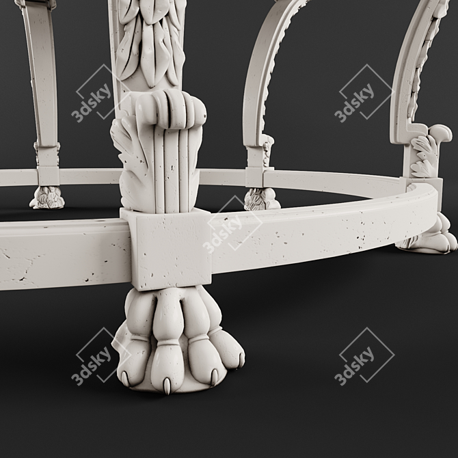 Elegant Renaissance Welcome Table 3D model image 3