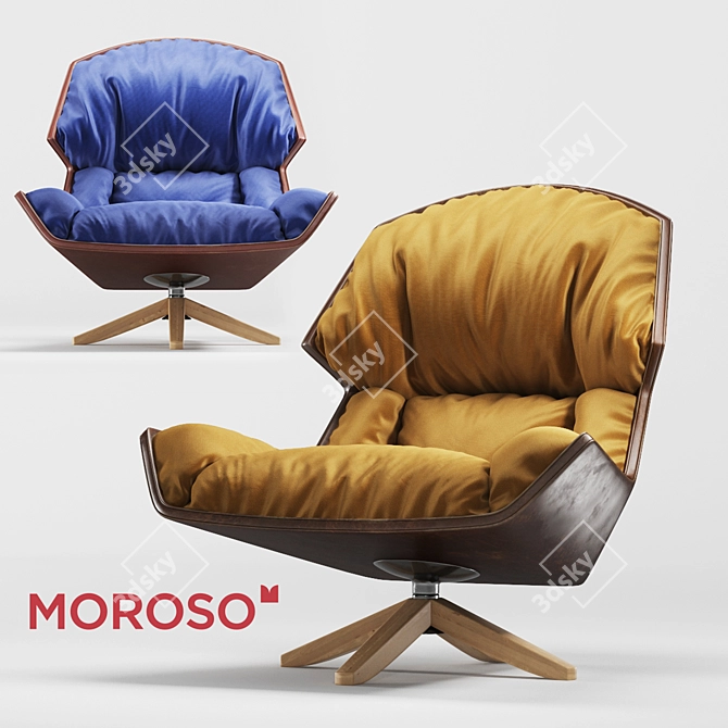 Elegant Lounge Chair by Clarissa 3D model image 1