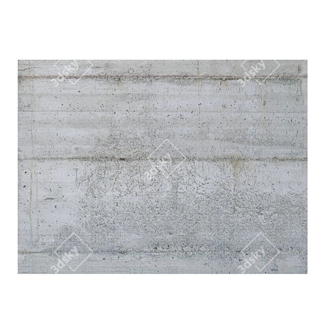 Industrial Concrete Wall Texture 3D model image 1