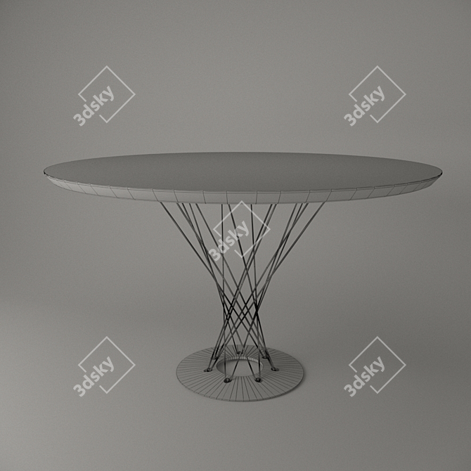 Sleek Noguchi Cyclone Table 3D model image 2
