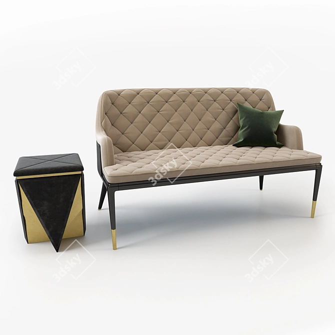 Luxxu Charla 2-Seat Sofa Set 3D model image 1