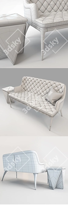 Luxxu Charla 2-Seat Sofa Set 3D model image 3