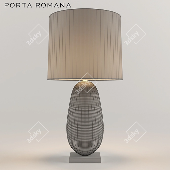 Coffee Bean Table Lamp: Elegant Illumination by Porta Romana 3D model image 2