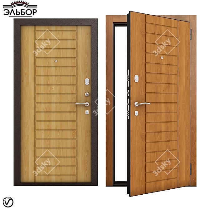 Elbor Ankara Entrance Doors 3D model image 1