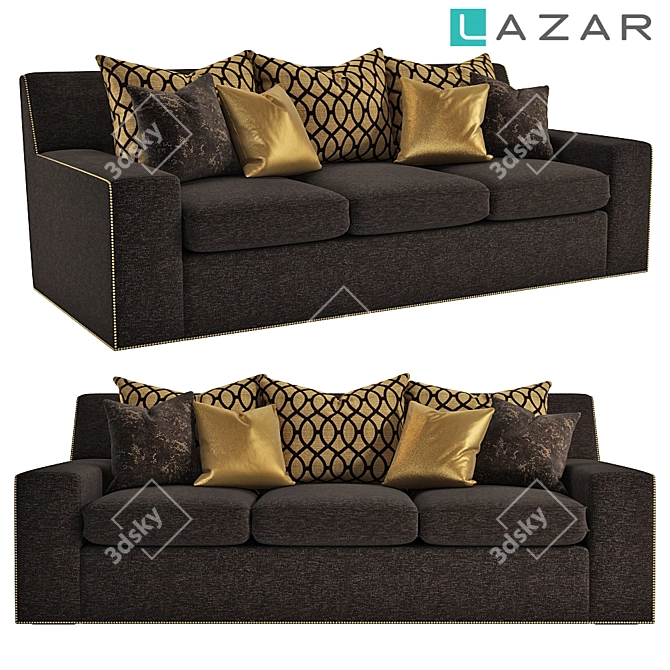 Lazar Malaga Sofa: Modern Elegance for Your Living Space 3D model image 1