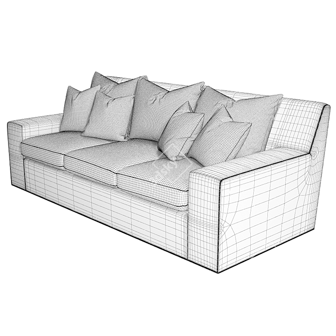 Lazar Malaga Sofa: Modern Elegance for Your Living Space 3D model image 3